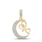 Golden Love and Moonlight Diamond Pendant - Splendid Jewellery