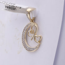 Load image into Gallery viewer, Golden Love and Moonlight Diamond Pendant product Side View from Splendid Jewellery