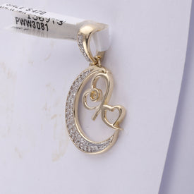 Golden Love and Moonlight Diamond Pendant product Side View from Splendid Jewellery