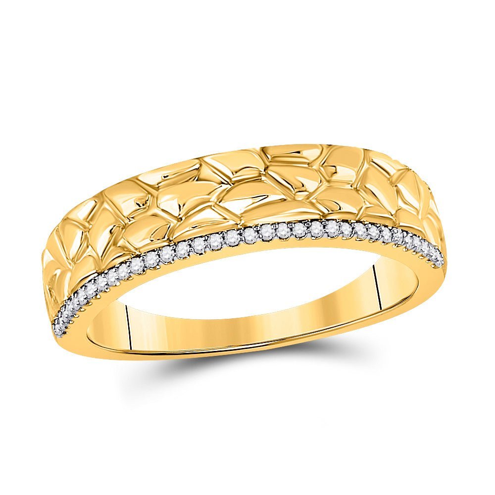 Golden Love Story: 10kt Yellow Gold His Hers Diamond Nugget Cluster Wedding Set - Splendid Jewellery