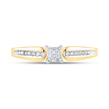Load image into Gallery viewer, Golden Promise: 10kt Yellow Gold Princess Diamond Solitaire Promise Ring - Splendid Jewellery