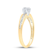 Load image into Gallery viewer, Golden Promise: 10kt Yellow Gold Princess Diamond Solitaire Promise Ring product Side View 2 from Splendid Jewellery