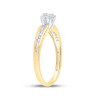 Golden Promise: 10kt Yellow Gold Princess Diamond Solitaire Promise Ring product Side View 2 from Splendid Jewellery
