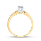 Golden Promise: 10kt Yellow Gold Princess Diamond Solitaire Promise Ring - Splendid Jewellery