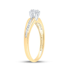Load image into Gallery viewer, Golden Promise: 10kt Yellow Gold Princess Diamond Solitaire Promise Ring - Splendid Jewellery