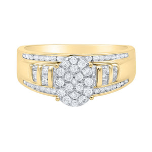 Golden Splendor Diamond Halo Bridal Ring - Splendid Jewellery