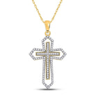 Gothic Elegance Diamond Cross Pendant - Splendid Jewellery