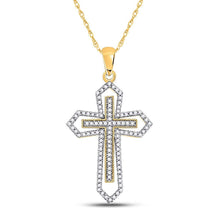 Load image into Gallery viewer, Gothic Elegance Diamond Cross Pendant - Splendid Jewellery