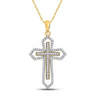 Gothic Elegance Diamond Cross Pendant - Splendid Jewellery