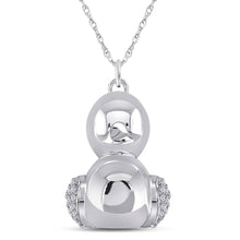 Load image into Gallery viewer, Graceful Flight: 10kt White Gold Diamond Duck Pendant - Splendid Jewellery
