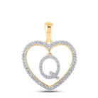 Heart of Affection Diamond Initial Pendant - Splendid Jewellery