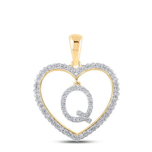 Load image into Gallery viewer, Heart of Affection Diamond Initial Pendant - Splendid Jewellery