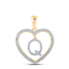 Heart of Affection Diamond Initial Pendant - Splendid Jewellery