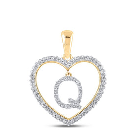 Heart of Affection Diamond Initial Pendant - Splendid Jewellery