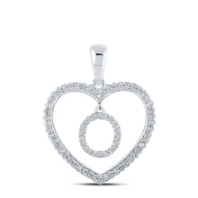 Load image into Gallery viewer, Heart of Brilliance: 10kt White Gold Diamond Initial Pendant - Splendid Jewellery