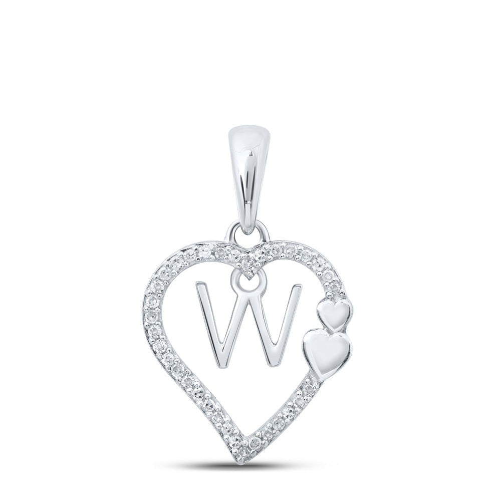 Heartfelt Diamond Initial Pendant - Splendid Jewellery