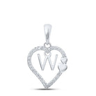 Heartfelt Diamond Initial Pendant - Splendid Jewellery