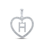 Heartfelt Diamond Initial Pendant - Splendid Jewellery