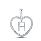 Heartfelt Diamond Initial Pendant - Splendid Jewellery