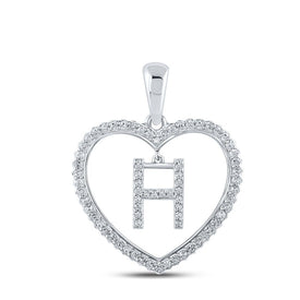 Heartfelt Diamond Initial Pendant - Splendid Jewellery