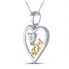 Heartfelt Diamond Love Pendant | Sterling Silver Round Diamond Heart Mom Pendant .02 Cttw | Splendid Jewellery - Splendid Jewellery