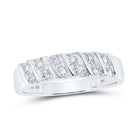 Heartfelt Love: 10kt White Gold His Hers Round Diamond Heart Matching Wedding Set - Splendid Jewellery