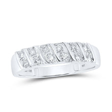 Load image into Gallery viewer, Heartfelt Love: 10kt White Gold His Hers Round Diamond Heart Matching Wedding Set - Splendid Jewellery