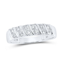 Load image into Gallery viewer, Heartfelt Love: 10kt White Gold His Hers Round Diamond Heart Matching Wedding Set - Alternate view 2 from Splendid Jewellery