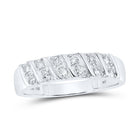 Heartfelt Love: 10kt White Gold His Hers Round Diamond Heart Matching Wedding Set - Alternate view 2 from Splendid Jewellery