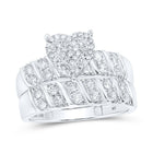 Heartfelt Love: 10kt White Gold His Hers Round Diamond Heart Matching Wedding Set - Alternate view 3 from Splendid Jewellery