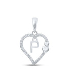 Heartfelt Love Diamond Initial Pendant - Splendid Jewellery