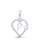 Heartfelt Love Diamond Initial Pendant - Splendid Jewellery