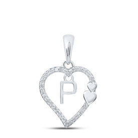 Heartfelt Love Diamond Initial Pendant - Splendid Jewellery