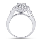 Heart's Desire: 10kt White Gold Round Diamond Heart Bridal Wedding Engagement Ring 1/2 Cttw - Alternate view 2 from Splendid Jewellery