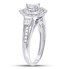Heart's Desire: 10kt White Gold Round Diamond Heart Bridal Wedding Engagement Ring 1/2 Cttw - Alternate view 3 from Splendid Jewellery