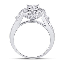Load image into Gallery viewer, Heart's Desire: 10kt White Gold Round Diamond Heart Bridal Wedding Engagement Ring 1/2 Cttw - Splendid Jewellery