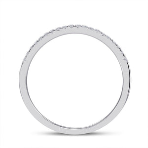 Heart's Desire | 10kt White Gold Round Diamond Heart Bridal Wedding Ring Band Set 1/2 Cttw - Splendid Jewellery