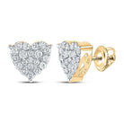 Heart's Desire 10kt Yellow Gold Diamond Earrings - Splendid Jewellery