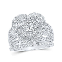 Load image into Gallery viewer, Heart's Desire Diamond Wedding Ring Band Set - Splendid Jewellery