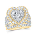 Heart's Embrace: 10kt Yellow Gold Diamond Bridal Wedding Ring Band Set - Splendid Jewellery