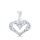 Love Sparkle: 10kt White Gold Diamond Heart Pendant - Splendid Jewellery