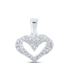 Love Sparkle: 10kt White Gold Diamond Heart Pendant - Splendid Jewellery