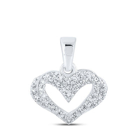 Love Sparkle: 10kt White Gold Diamond Heart Pendant - Splendid Jewellery