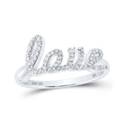 Love Sparkle: 10kt White Gold Women's Round Diamond Band Ring 1/4 Cttw - Splendid Jewellery