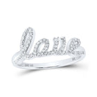 Love Sparkle: 10kt White Gold Women's Round Diamond Band Ring 1/4 Cttw - Splendid Jewellery