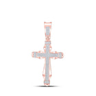 Luxurious 10kt Rose Gold Men's Diamond Cross Pendant - 1/2 Cttw - Splendid Jewellery