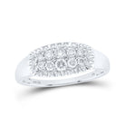 Luxurious 10kt White Gold Men's Diamond Fluted Band Ring - 1/2 Cttw - Splendid Jewellery