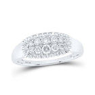 Luxurious 10kt White Gold Men's Diamond Fluted Band Ring - 1/2 Cttw - Splendid Jewellery