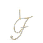 Luxurious 10kt Yellow Gold Diamond Initial Pendant - Splendid Jewellery