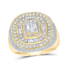 Luxurious 10kt Yellow Gold Men's Baguette Diamond Square Ring - A Dazzling Statement Piece! - Splendid Jewellery